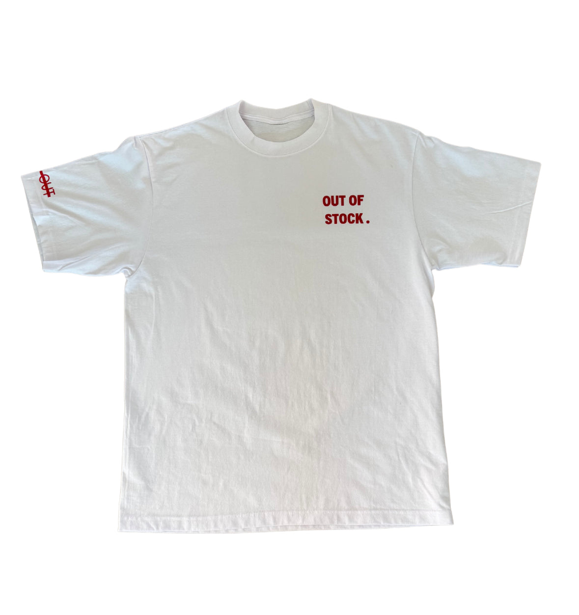 White OOS Tee Red