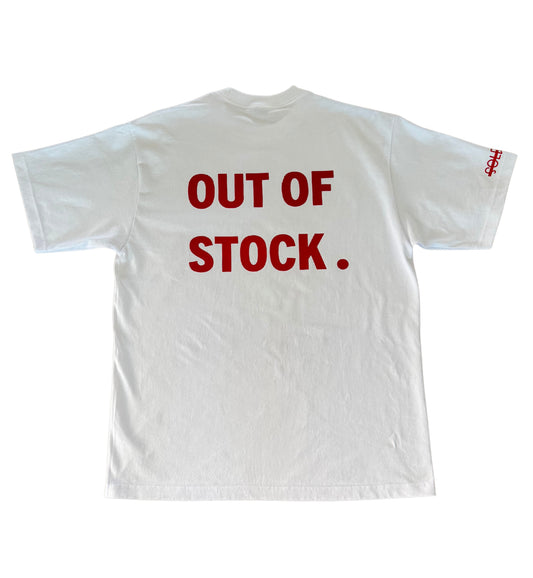 White OOS Tee Red